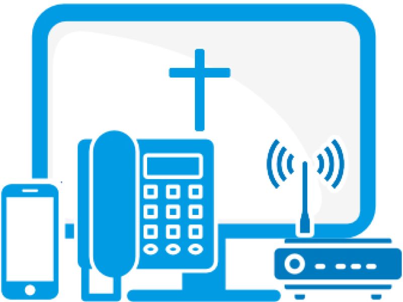 Telecom technology icons.